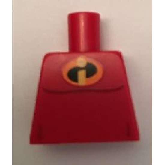 Torso Muscles Outline with Incredibles Logo Pattern