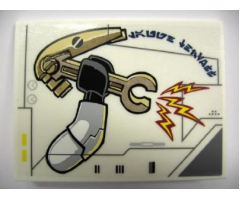 Slope 10 6 x 8 with Battle Droid Head Pattern Model Right Side (Sticker) - Set 10195