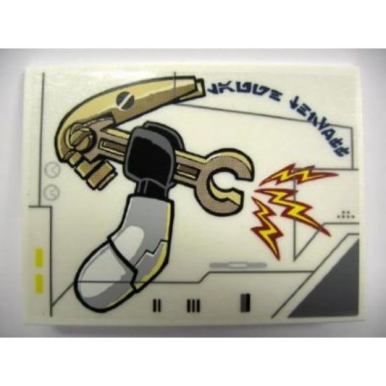 Slope 10 6 x 8 with Battle Droid Head Pattern Model Right Side (Sticker) - Set 10195