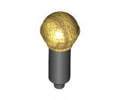 Minifigure, Utensil Microphone with Metallic Gold Top Full Screen Pattern