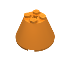 Cone 4 x 4 x 2 with Axle Hole