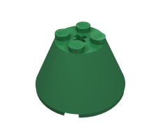 Cone 4 x 4 x 2 with Axle Hole