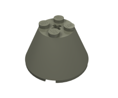 Cone 4 x 4 x 2 with Axle Hole
