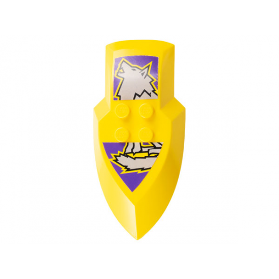 Large Figure Part Nestle Promo Figure Danju Shield with Wolf Pattern (Stickers) - Set 4946