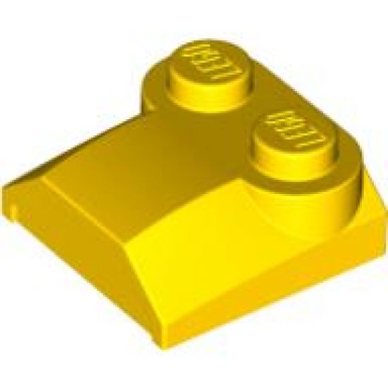 Slope, Curved 2 x 2 x 2/3 with Two Studs and Curved Sides, Lip End
