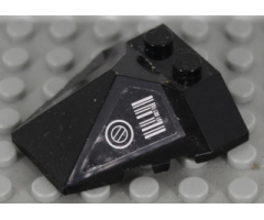 Wedge 4 x 4 Pyramid Center with Silver Barcode and Circle Pattern on Left Side (Sticker) - Set 7713