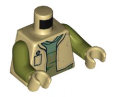 Torso SW Vest with Pocket, Olive Green and Sand Green Shirt Pattern (Hrchek Kal Fas) / Olive Green Arms / Tan Hands