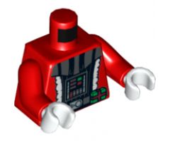 Torso Santa Jacket with White Trim and SW Darth Vader Pattern / Red Arms / White Hands