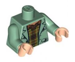 Torso Harry Potter Arthur Weasley Open Jacket over Brown Shirt Pattern / Sand Green Arms / Light Nougat Hands