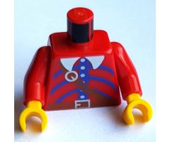 Torso Pirate Imperial Armada Brown belt and Blue Pattern / Red Arms / Yellow Hands