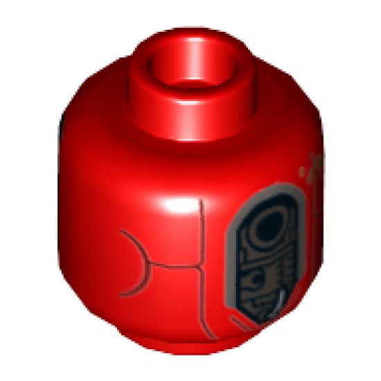Minifigure, Head SW Kessel Operations Droid Pattern - Hollow Stud
