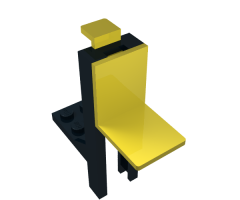 Vehicle Forklift 2 x 2 Plate and Yellow Fork