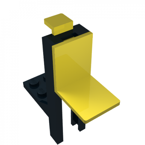 Vehicle Forklift 2 x 2 Plate and Yellow Fork
