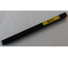 Technic, Liftarm 1 x 15 Thick with Black 'BILL' on Yellow Background Pattern (Sticker) - Set 8258