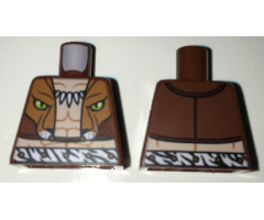 Torso Spider-Man Bare Chest with Fang Necklace, Lion Head Vest and Zebra Belt Pattern