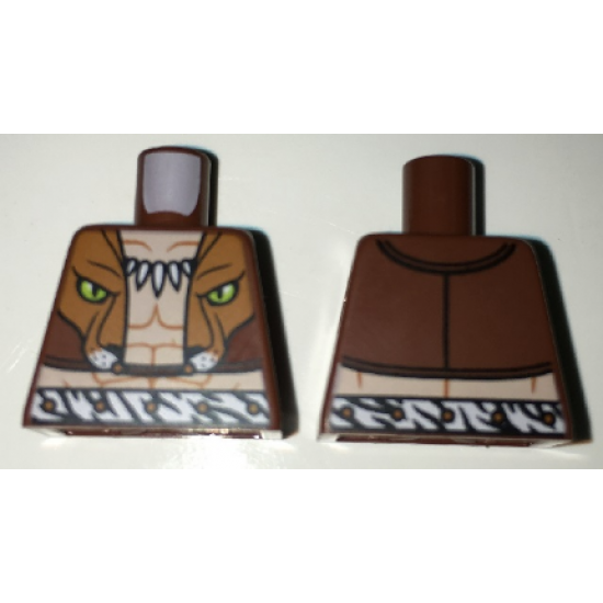 Torso Spider-Man Bare Chest with Fang Necklace, Lion Head Vest and Zebra Belt Pattern