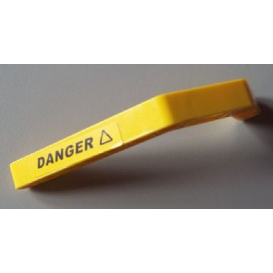 Technic, Liftarm 1 x 11.5 Double Bent Thick with 'DANGER' Pattern (Sticker) - Set 8295