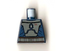 Torso SW Mandalorian Armor Plates Dark Bluish Gray Pattern (Death Watch)