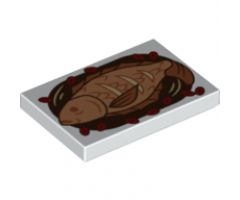 Tile 2 x 3 with Traditional Chinese Steamed Fish Pattern