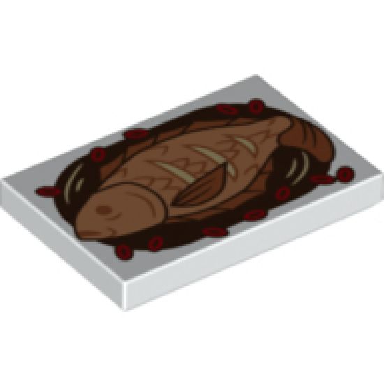 Tile 2 x 3 with Traditional Chinese Steamed Fish Pattern