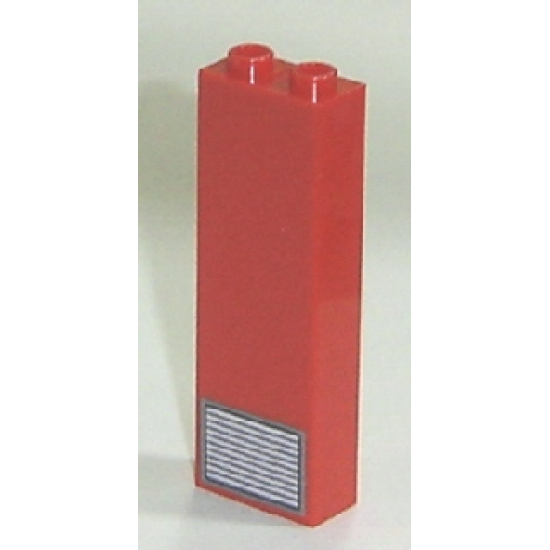 Brick 1 x 2 x 5 with Vent Pattern (Sticker) - Set 7892