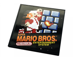 Tile 6 x 6 with Bottom Tubes with Game Cartridge 'SUPER MARIO BROS.', 'Nintendo' and 'ENTERTAINMENT SYSTEM' Pattern (Sticker) - Set 71374
