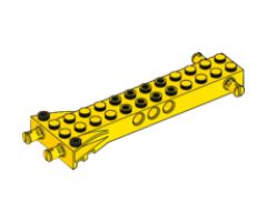 Brick, Modified 2 x 12 with 2 Side Pins and 2 End Pins, Technic Holes, and 4W Flared End