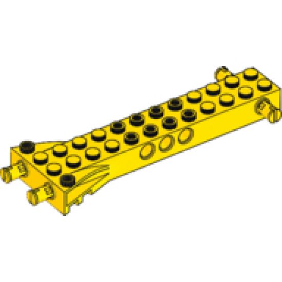 Brick, Modified 2 x 12 with 2 Side Pins and 2 End Pins, Technic Holes, and 4W Flared End