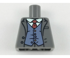 Torso Jacket, White Shirt, Red Tie with White Spots, Sand Blue Vest Pattern