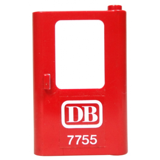 Door 1 x 4 x 5 Train Right with White 'DB 7755' Pattern (Sticker) - Set 7755