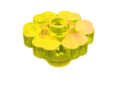 Plant Flower 2 x 2 Rounded - Open Stud