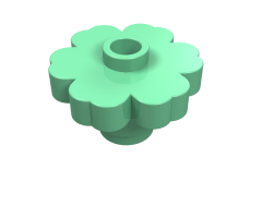 Plant Flower 2 x 2 Rounded - Open Stud