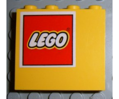 Panel 1 x 4 x 3 with Lego Logo Pattern Upper Left (Sticker) - Set 4030
