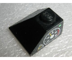 Slope 45 2 x 2 Double Convex with Gauges Pattern Left (Sticker) - Sets 8431 / 8438 / 8460
