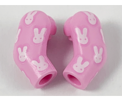 Arm, (Matching Left and Right) Pair with White Rabbits Pattern