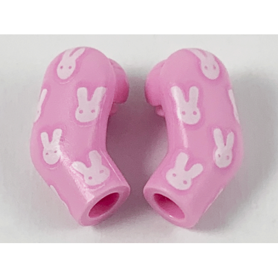 Arm, (Matching Left and Right) Pair with White Rabbits Pattern