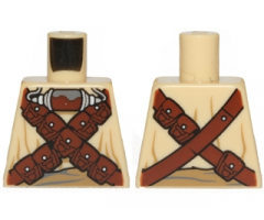 Torso SW Tusken Raider with Reddish Brown Crossed Belts with Pouches and Breathing Apparatus Pattern
