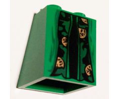Slope 65 2 x 2 x 2 without Bottom Tube with Minifigure Dress/Skirt/Robe, HP McGonagall Pattern