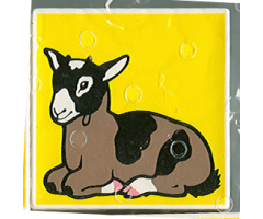 Duplo, Tile 2 x 2 x 1 with Goat Mosaic Picture 08 Pattern (Set 1078)
