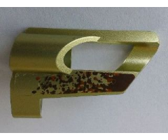 Technic, Panel Fairing # 5 Small Short, Large Hole, Side A with Mud Pattern 2 (Sticker) - Set 8465