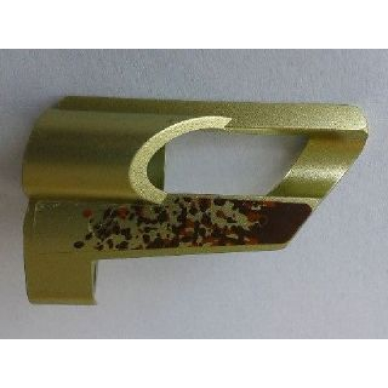 Technic, Panel Fairing # 5 Small Short, Large Hole, Side A with Mud Pattern 2 (Sticker) - Set 8465