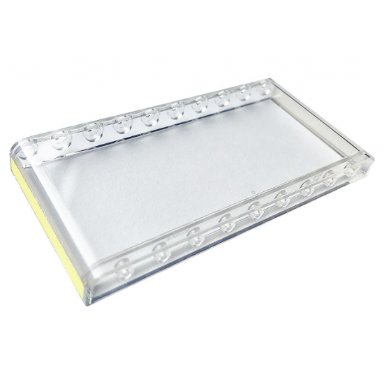 Windscreen 1 x 10 x 4 with Yellow Stripe on Both Sides Pattern (Sticker) - Set 10271