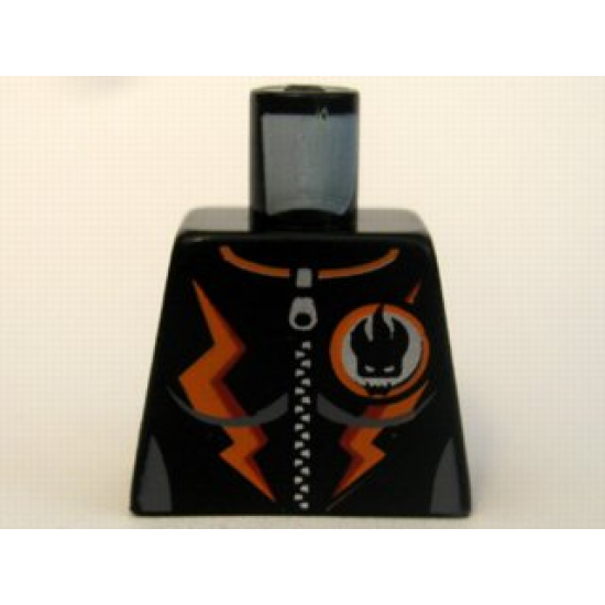 Torso Agents Villain Female with Orange Stripes Pattern