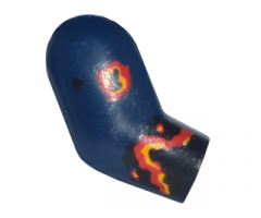 Arm, Right with Black, Red and Yellow Splotches Pattern