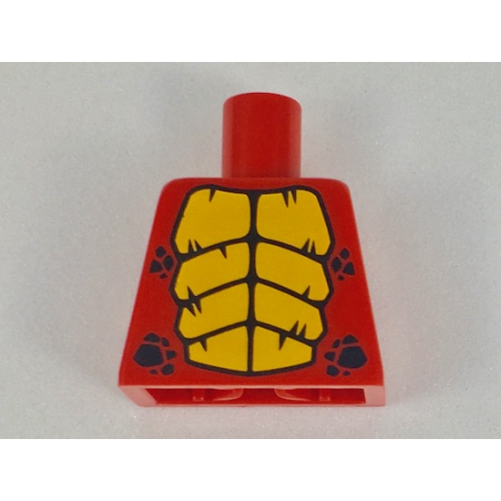 Torso with Bright Light Orange Large Scales, Black Small Scales Pattern