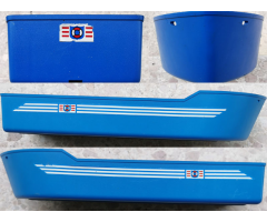 Boat Hull Unitary 38 x 10 x 5 2/3 with Coast Guard Logo Pattern on Both Sides and Back (Stickers) - Set 4022