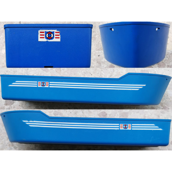 Boat Hull Unitary 38 x 10 x 5 2/3 with Coast Guard Logo Pattern on Both Sides and Back (Stickers) - Set 4022
