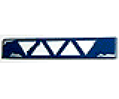 Tile 1 x 6 with SW Vulture Droid Triangles Pattern 4 (Sticker) - Sets 7256 / 7283