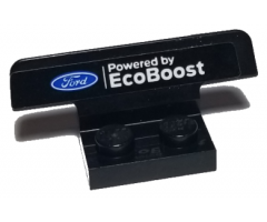 Vehicle Spoiler 1 x 4 on 1 x 2 Base with Ford Logo and 'Powered by EcoBoost' Pattern (Sticker) - Set 75885