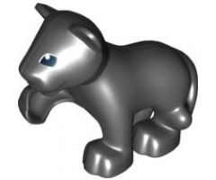 Duplo, Animal Panther Baby Cub, Raised Paw